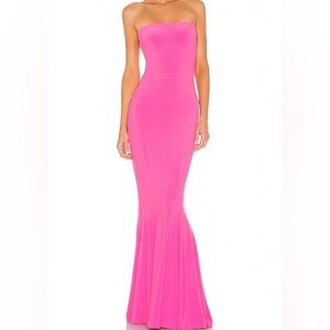 Norma Kamali x REVOLVE Strapless Fishtail Gown in Orchid Pink